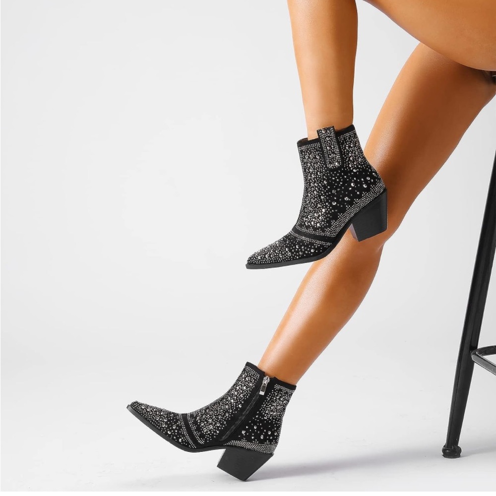 Rhinestone Western Boot
